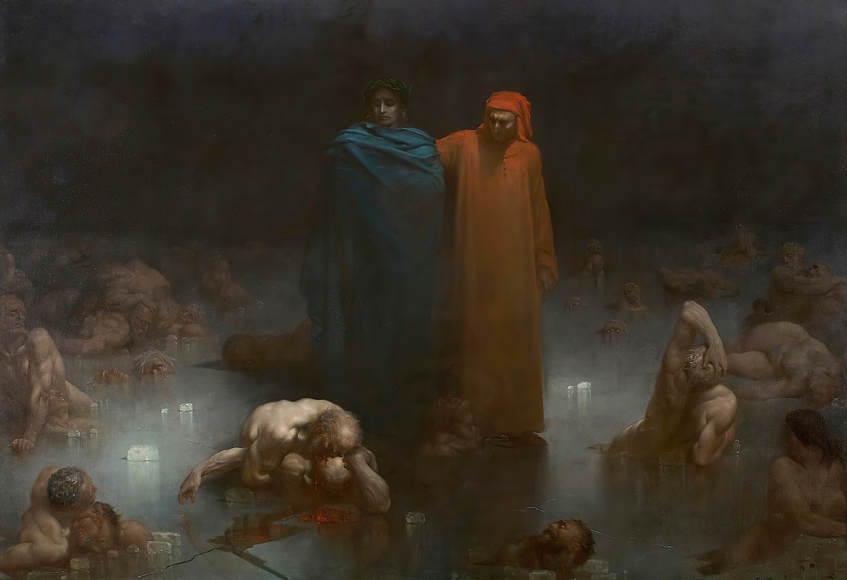 Dante and Virgil in the Ninth Circle of Hell 1861