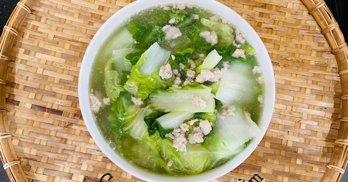 Canh cải dún thịt bằm