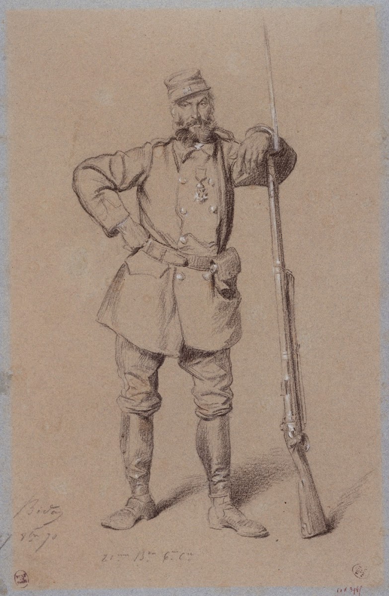 Portrait de Ed Guérin pendant le siège de Paris 1870