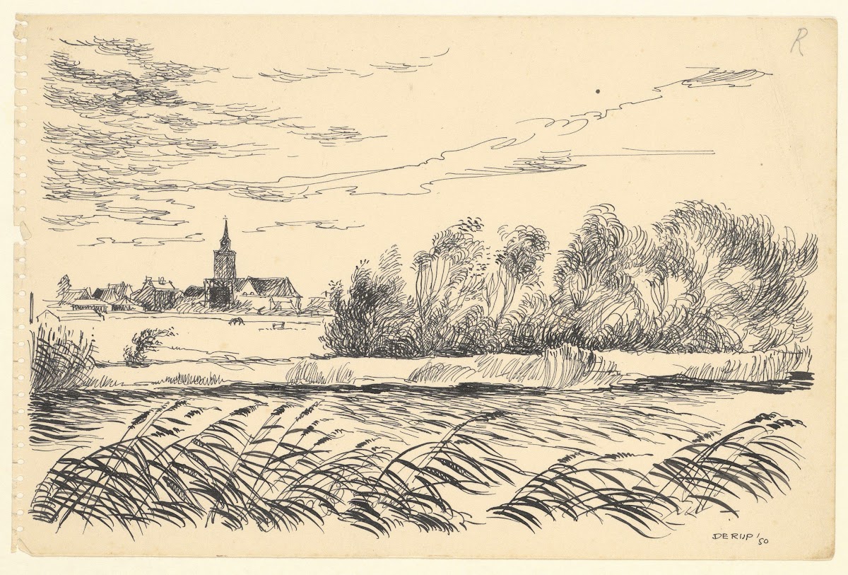 Gezicht op De Rijp 1950