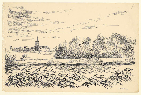 Gezicht op De Rijp 1950
