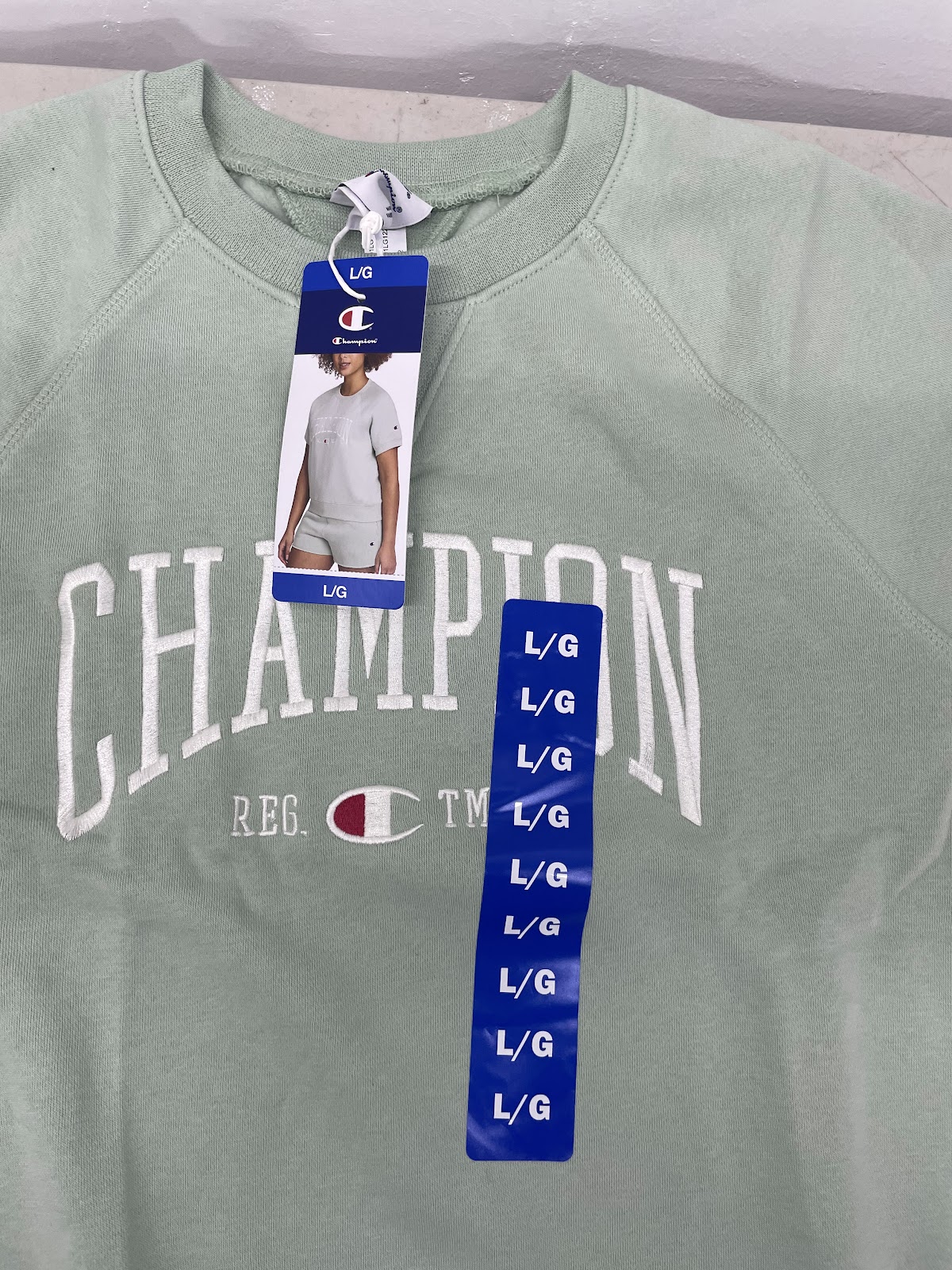 Champion Sweater Shortsleeve Green L #2202