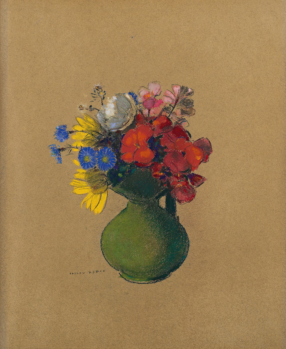 Géraniums et fleurs des champs 1905