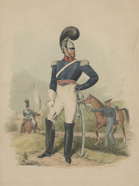 Officer from the First Troop Philadelphia facing forward 1839