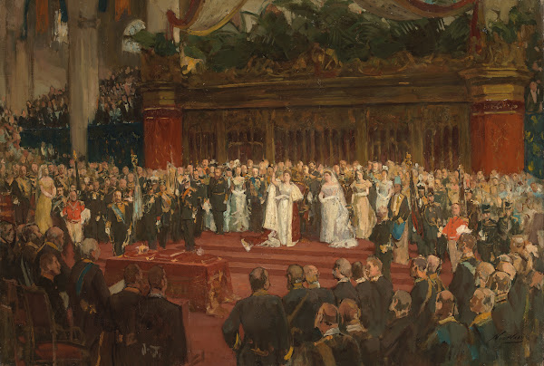 Taking the oath by HM Queen Wilhelmina 1880 1960 1898 1936