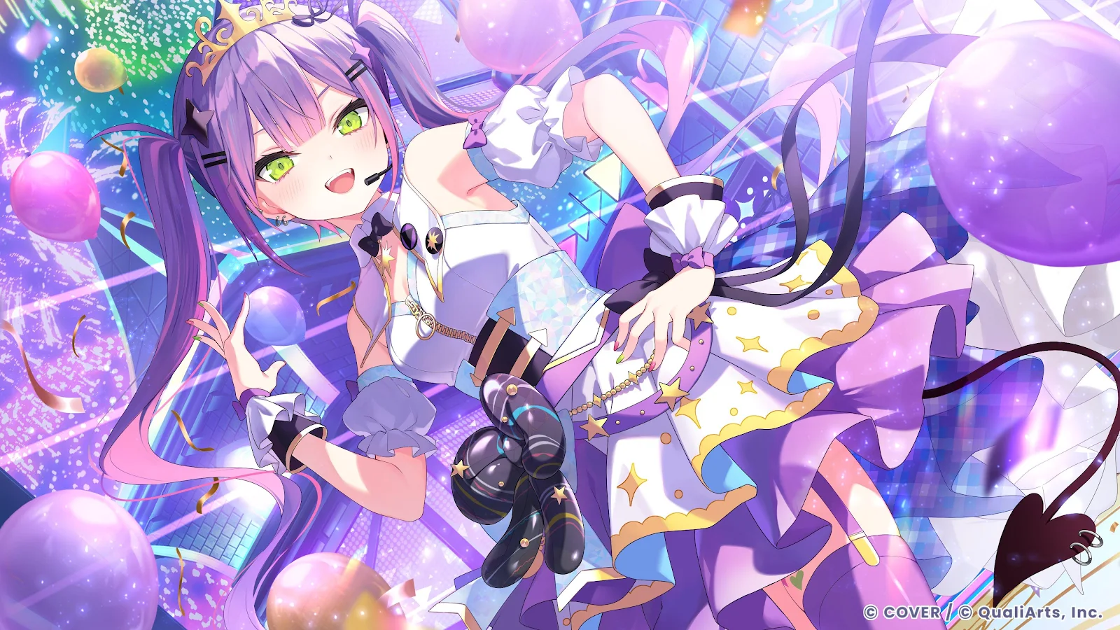 Tokoyami Towa Hololive Idol - Anime Illustration 4K Wallpaper (3840x2160)