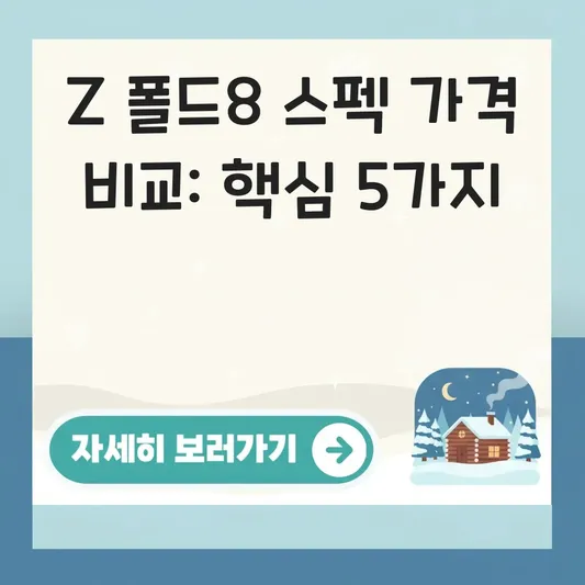 갤럭시 Z 폴드8 가격 스펙 비교