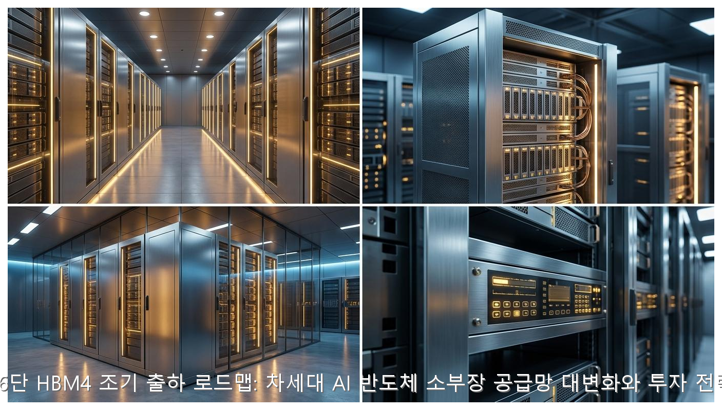 16단 HBM4 조기 출하와 AI 반도체 소부장 투자 전략 핵심 안내 및 분석 인포그래픽 (5)
