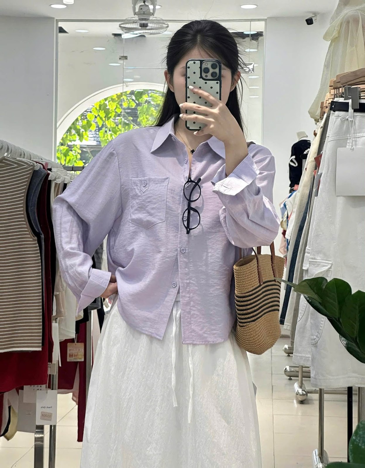 Áo sơ mi voan dài tay túi nút XONXEN SHOP 6809 – Image 2