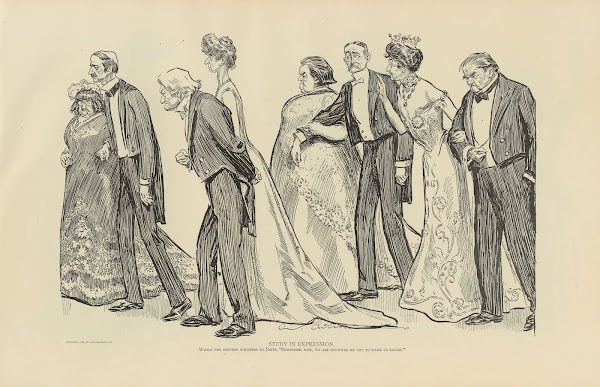 Study in expression while the hostess whispers to Jones 1900 1905
