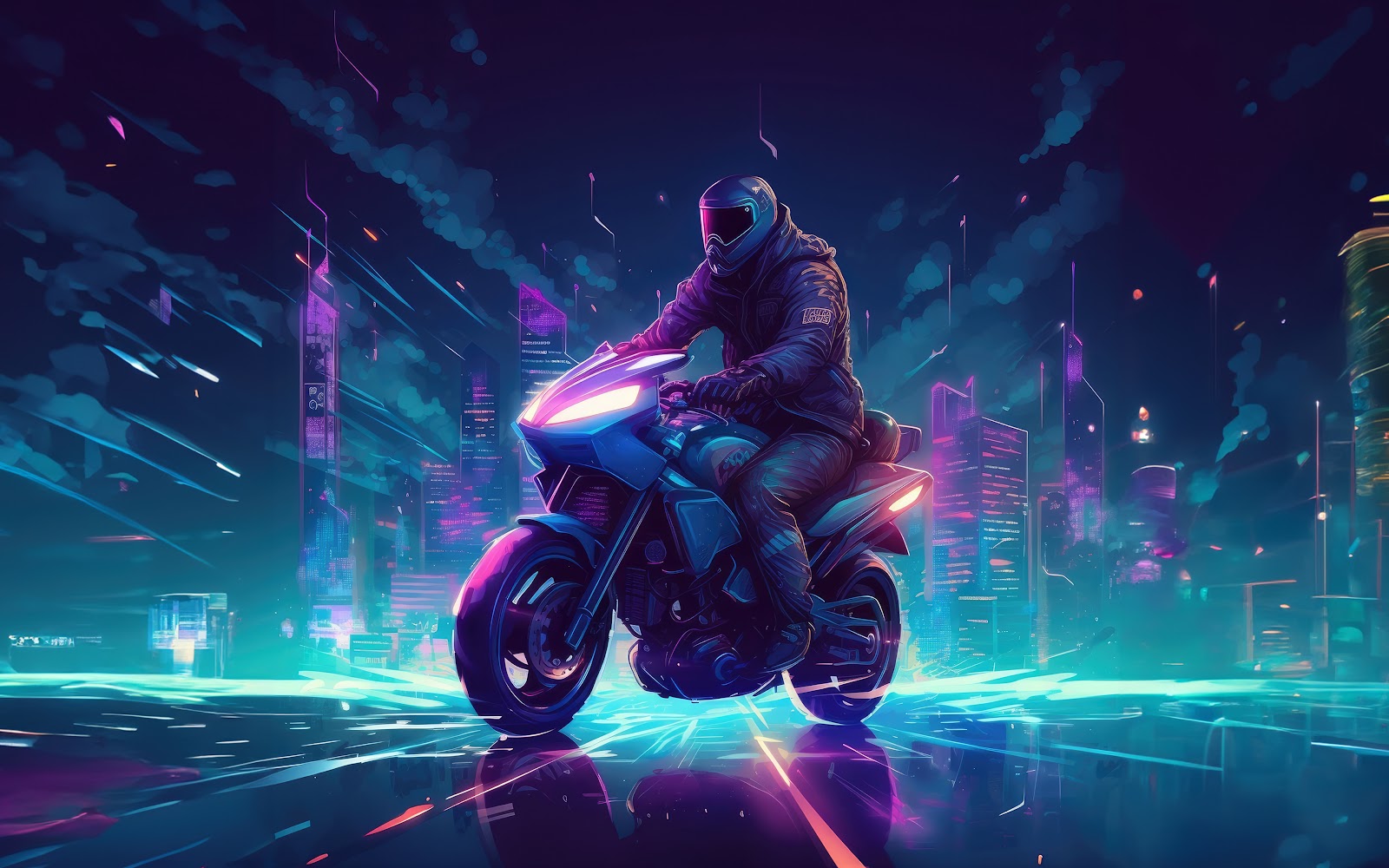 Cyberpunk Biker Wallpaper