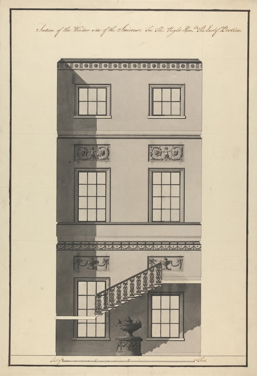 Headfort House Ireland Section of the Staircase between 1771 and 1775