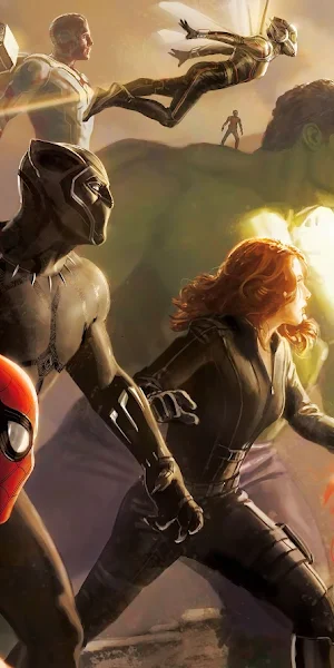 Marvel Cinematic Universe, Marvel Comics, Iron Man, Spider-Man, Thor 8K Wallpaper Background