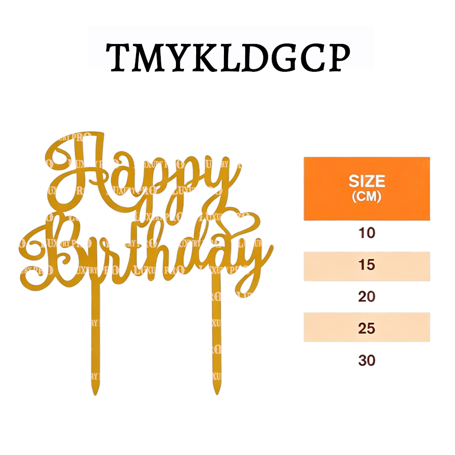 Transparent Acrylic Cake Toppers