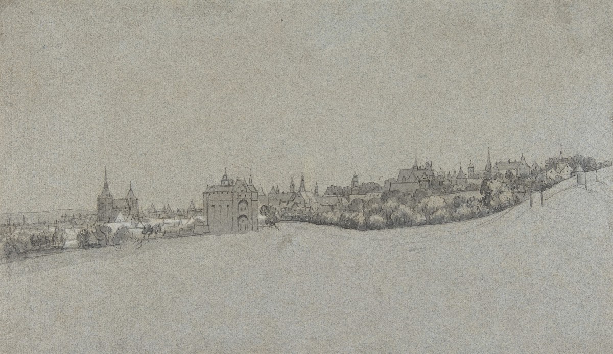 A View Of Brussels From The South With The Halle Gate At Center Mid 17th Century