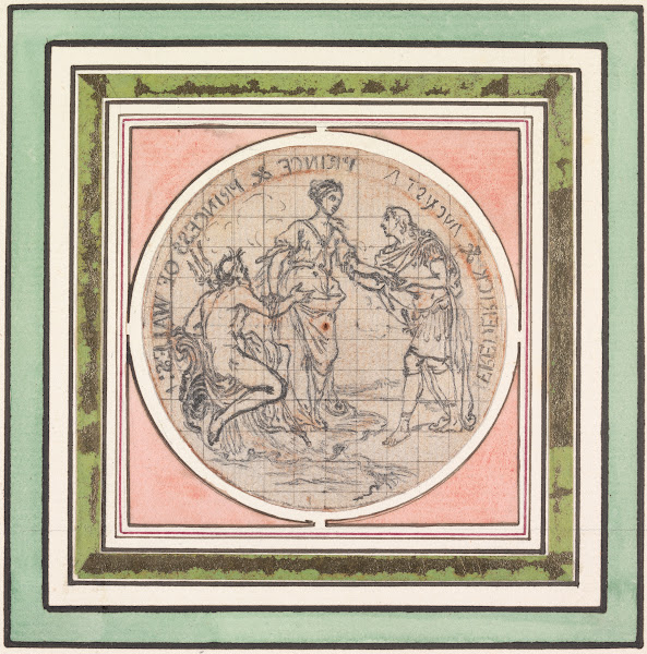 Design for a Medal Frederick and Augusta Prince and Princess of Wales
