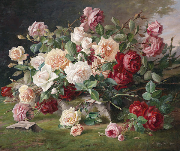 Rosenstillleben c1900