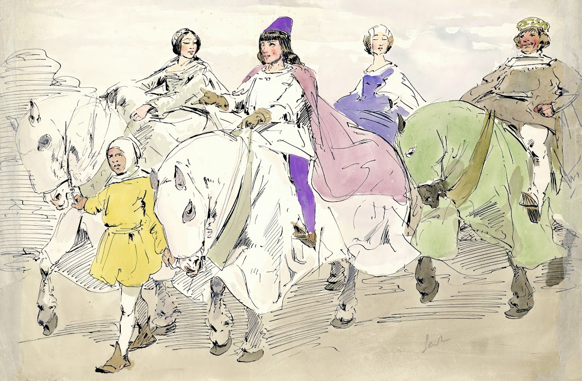 Edellieden te paard 1913