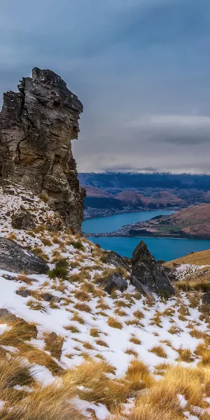Mountain Landscape, Queenstown, New Zealand, Winter Scenery 4K Wallpaper Background