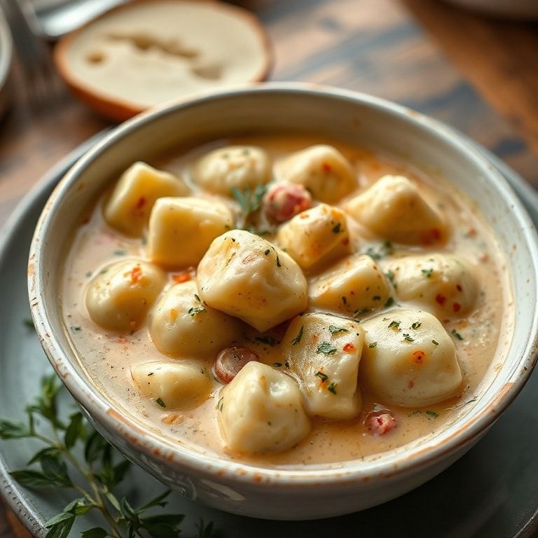 Creamy Vegetarian Gnocchi Soup Recipe for Easy Weeknight Dinner – Quick & Comforting finished