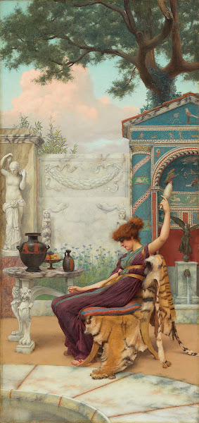 Winding wool in a Pompeian garden 1894