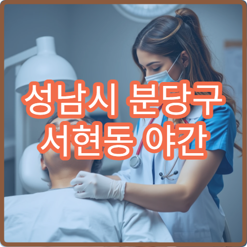 성남시 분당구 서현동 야간 안과 진료 가능한 병원 눈 검사 진료 안내