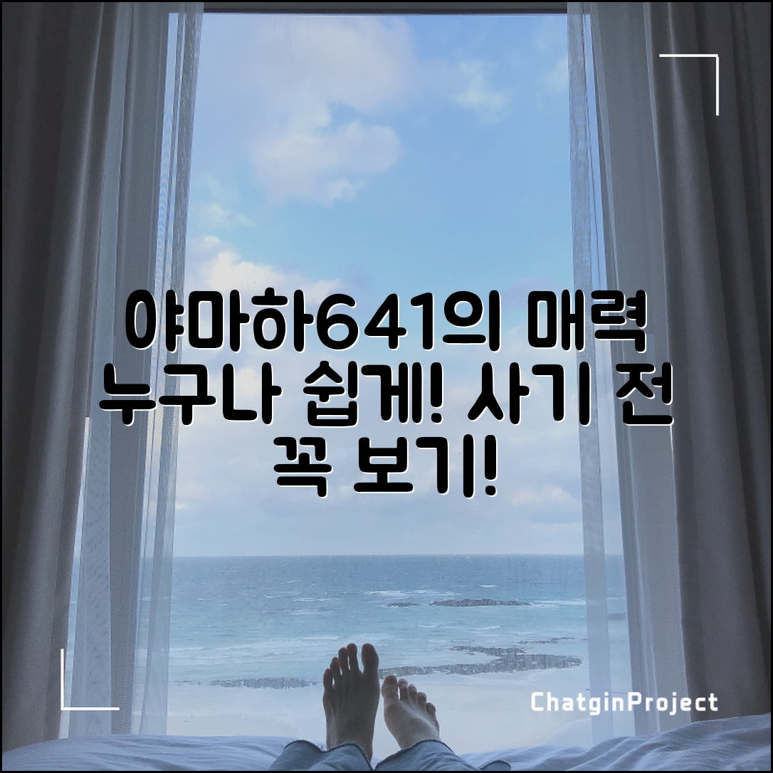 누구나 쉽게 다룰 수 있는 야마하641의 매력