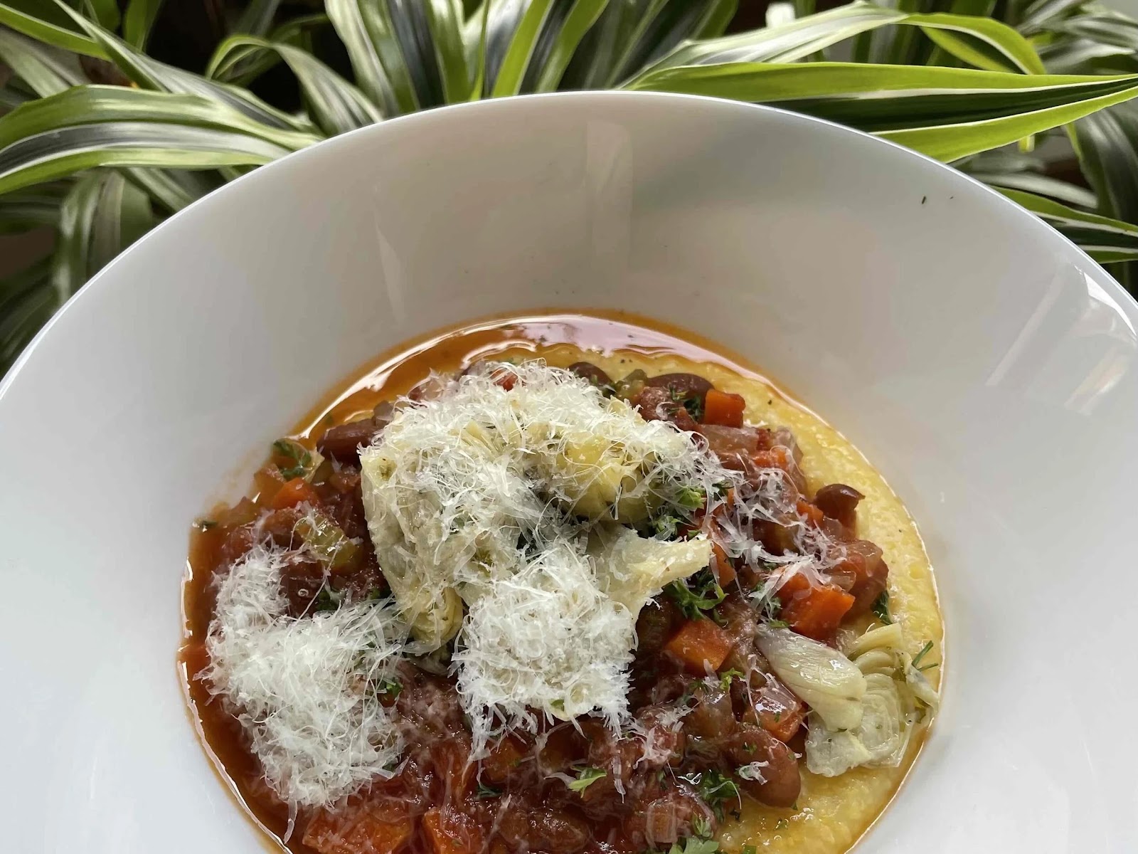 Ayurvedic food — polenta with vegetables