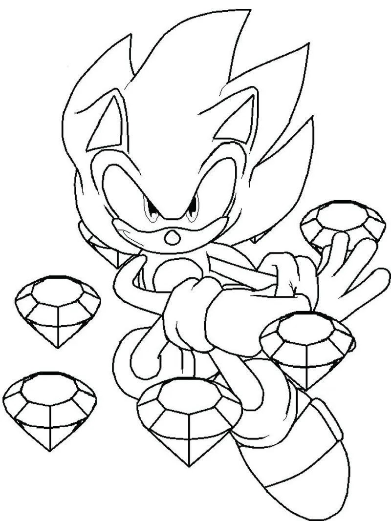 sonic coloring pages