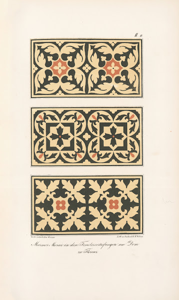 Marmor Mosaik in den Fenstervertiefungen am Dom zu Florenz 2 1842