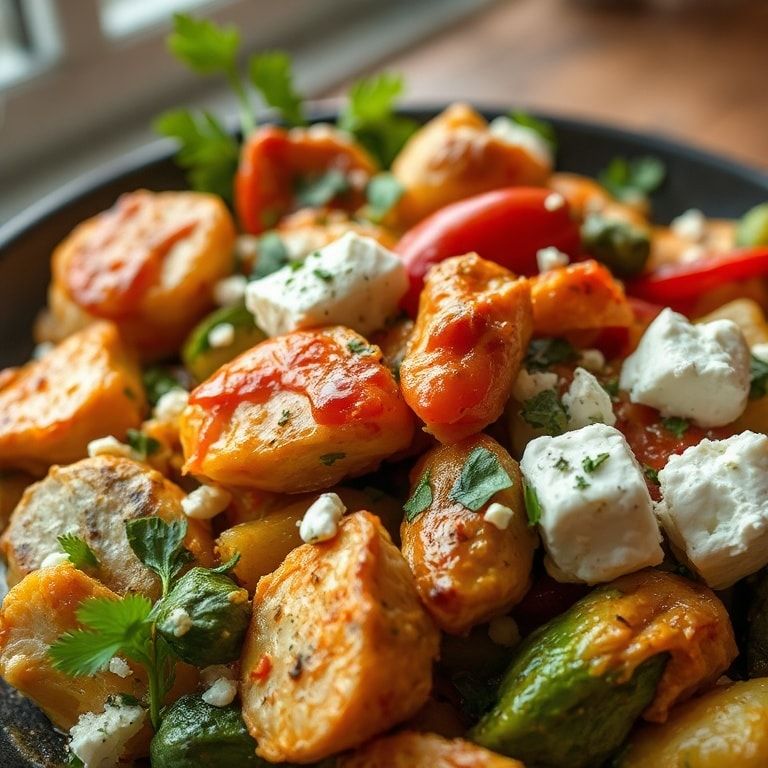 Quick Mediterranean Chicken Stir Fry with Veggies and Feta: Easy 30‑Minute Dinner finished
