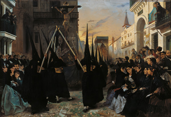 A Confraternity in Procession along Calle Génova 1851