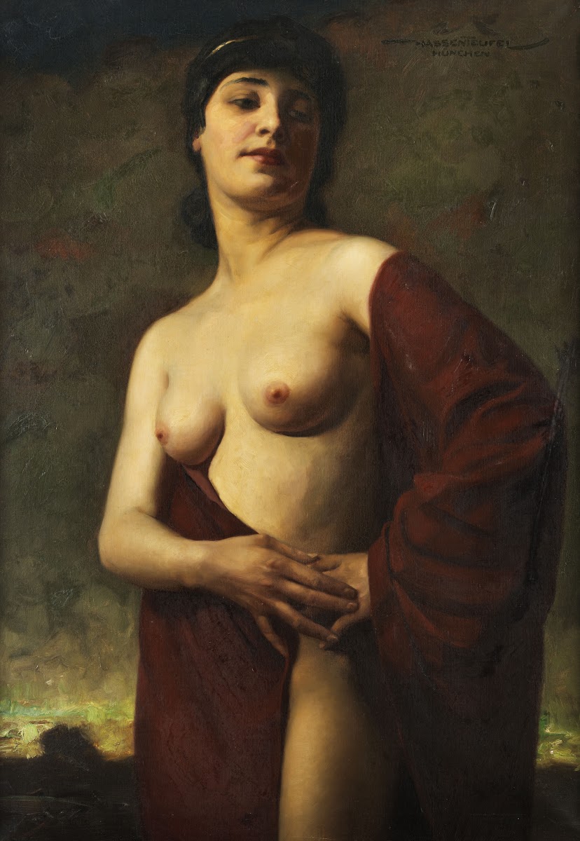 Halbakt einer jungen Frau before 1943