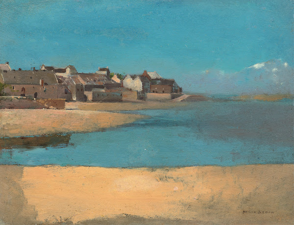 Village by the Sea in Brittany c 1880