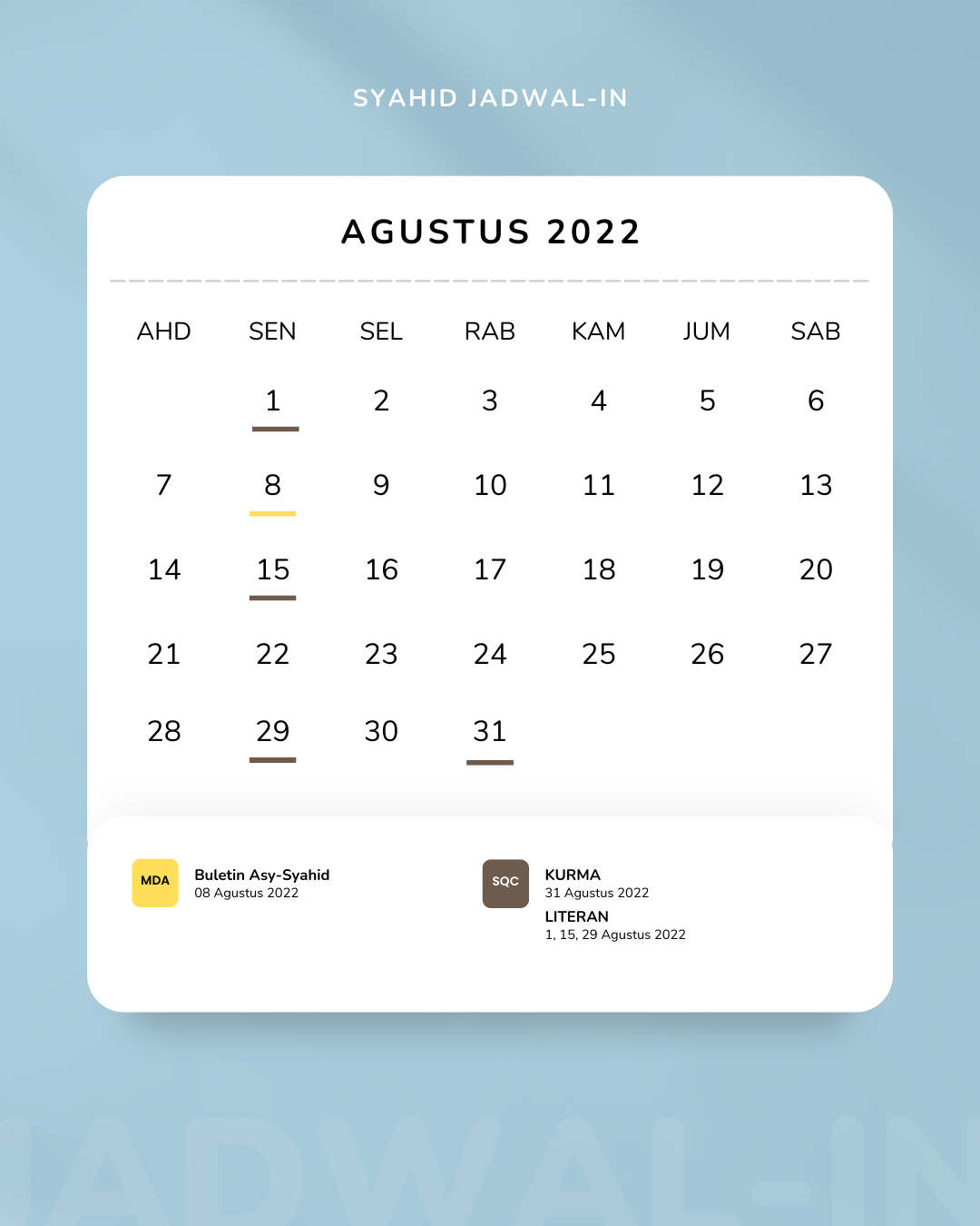 Jadwal-in LDK Syahid