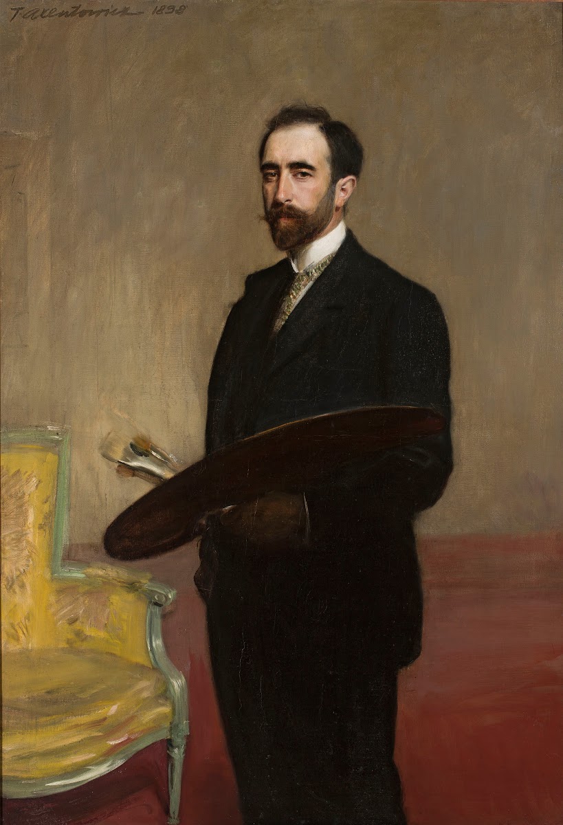 Self portrait with palette 1898