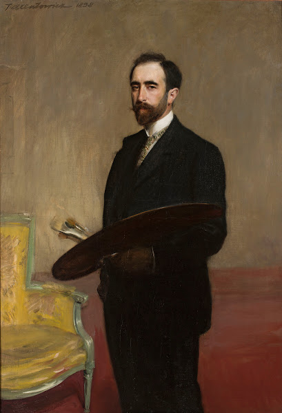 Self portrait with palette 1898