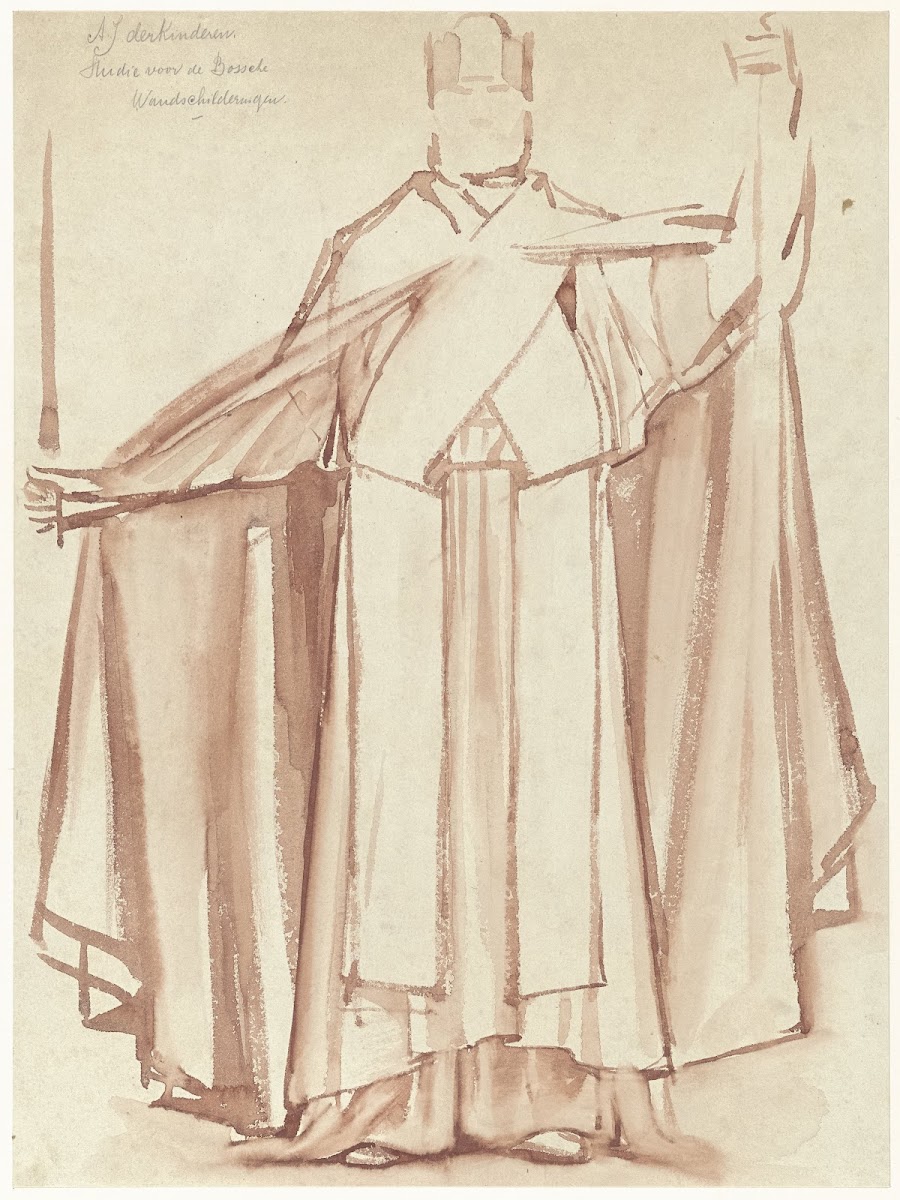 Voorstudie voor de Eerste Bossche Wand Keizer Frederik Barbarossa 1869   1925