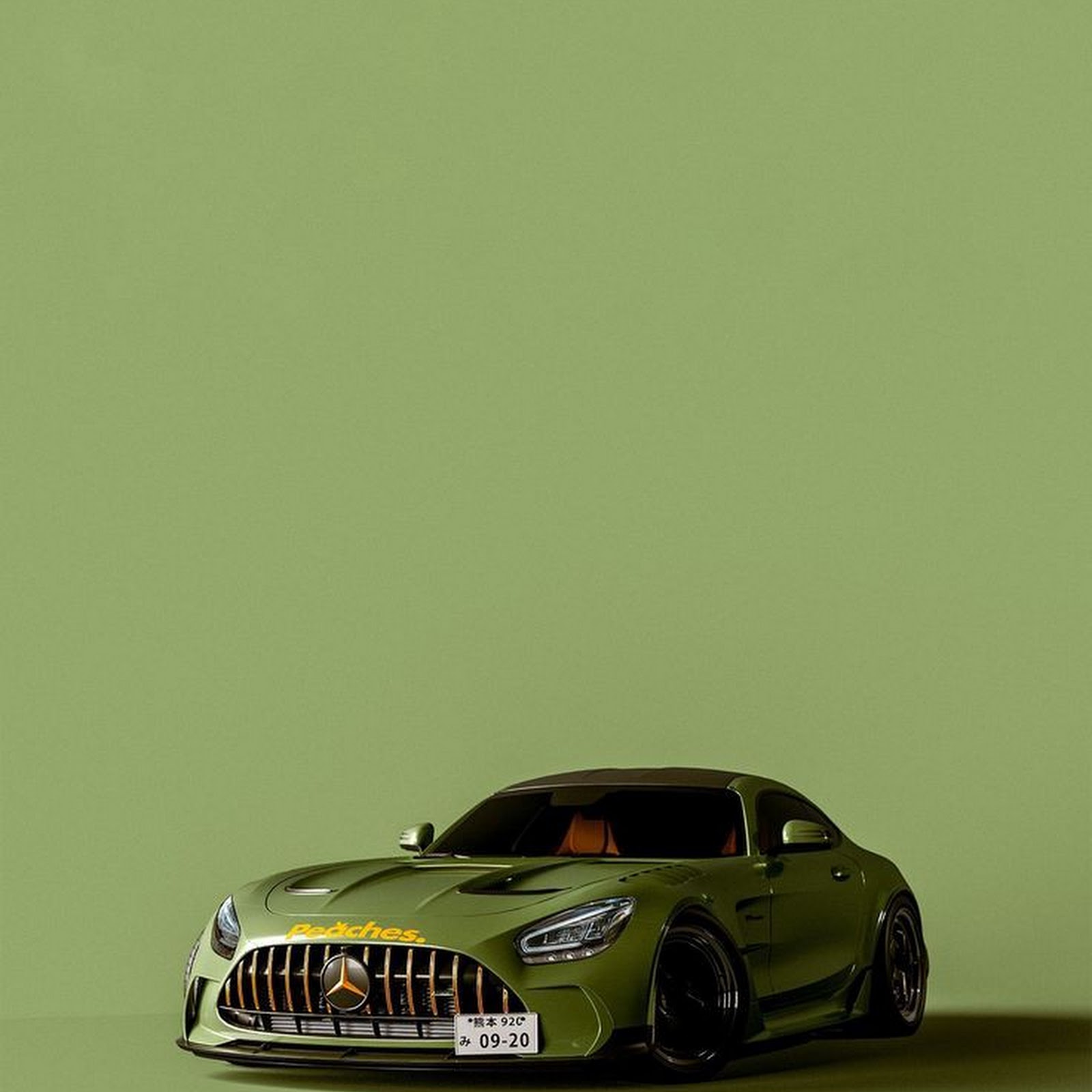 Download Green Mercedes-AMG GT Coupe iPhone