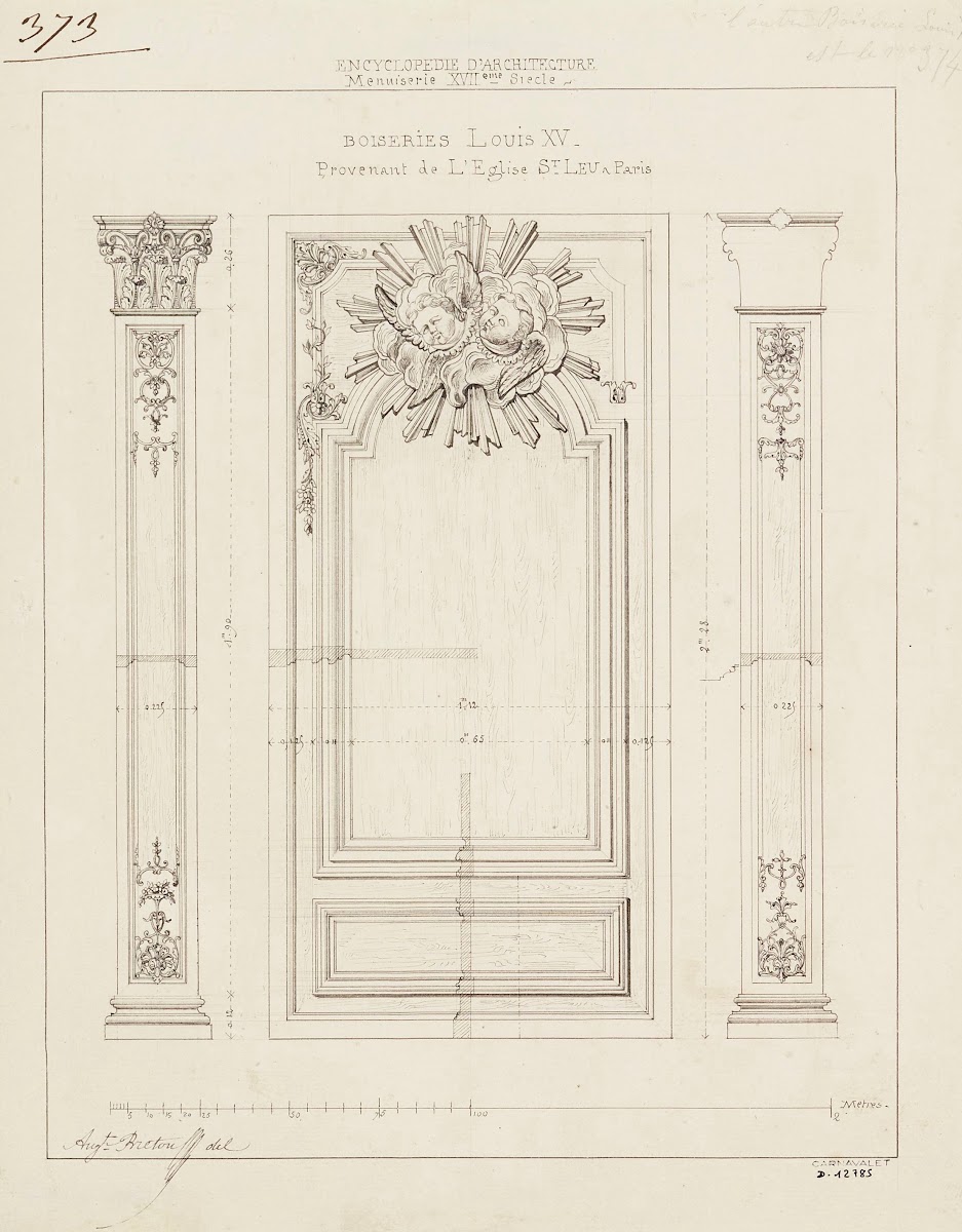 Boiseries Louis XV provenant de léglise Saint Leu détails darchitecture 1701   1