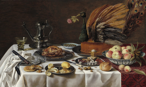 Still Life with Peacock Pie 1627