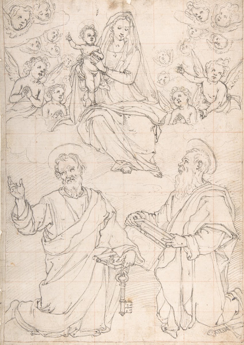 Virgin and Child Appearing in a Glory of Angels to Saint Peter and Saint Paul 15