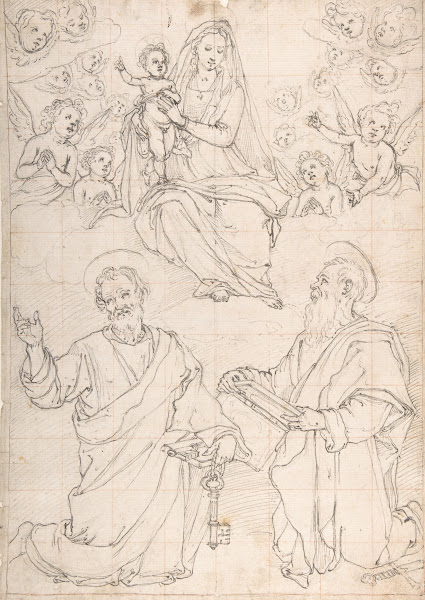 Virgin and Child Appearing in a Glory of Angels to Saint Peter and Saint Paul 15
