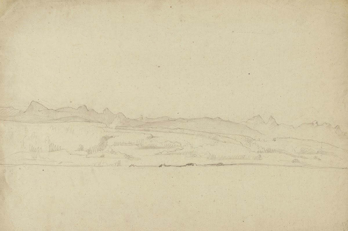 Paysage avec arrière plan montagneux 19th century