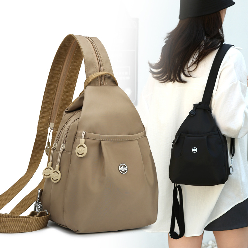 Compact Backpack with Theft Protection, Oxford Fabric