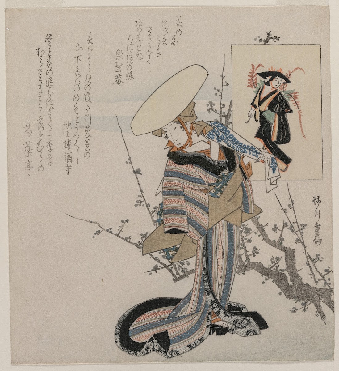 Woman by a Plum Tree Matched with the Wisteria Maiden from a series of women com
