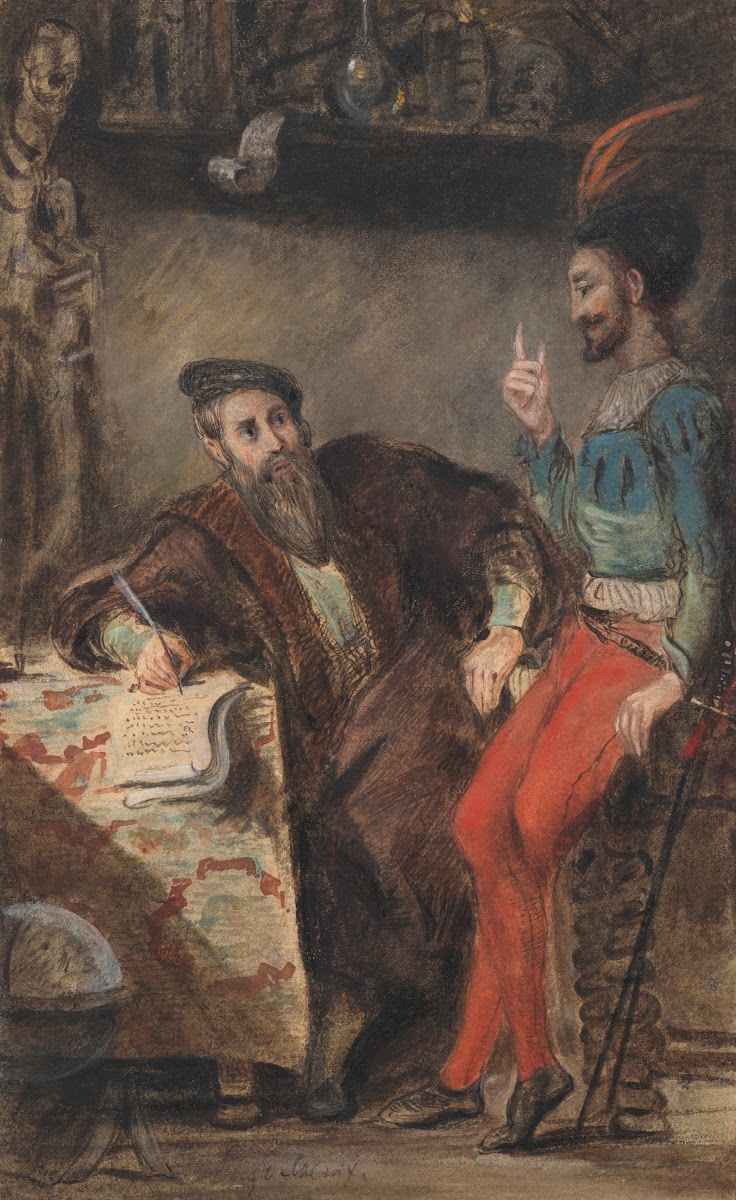 Méphistophélès apparaissant à Faust