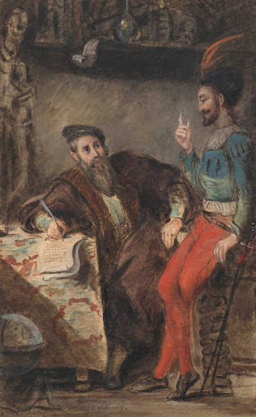 Méphistophélès apparaissant à Faust