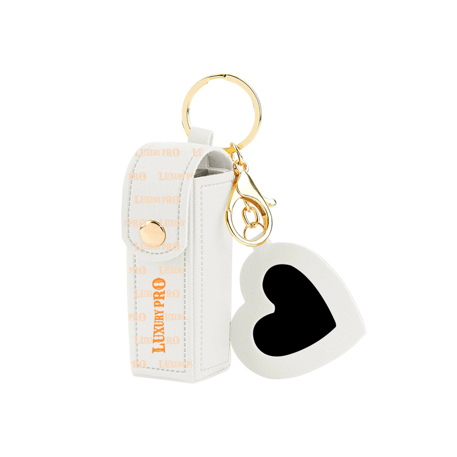 Leather lipstick Case Keychain