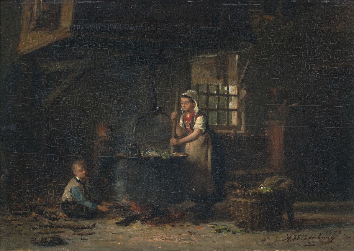 Bäuerliches Kücheninterieur 1872